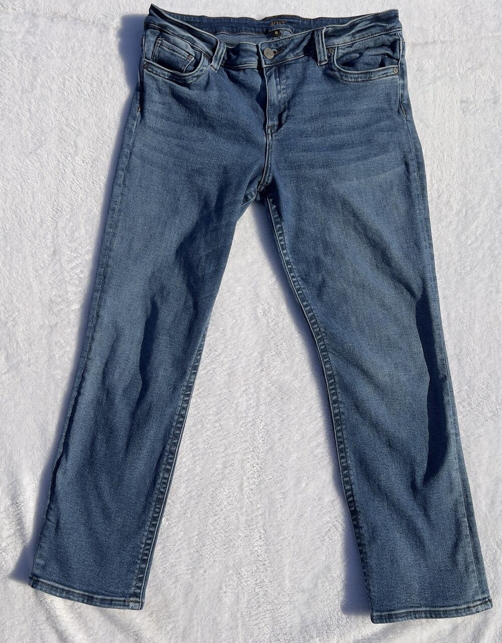 KUT From The Kloth Womens 14 Blue Jeans Stretch Straight Leg Mid Rise Denim